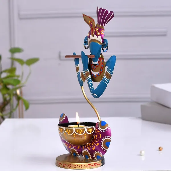 Blue_Metal_Murli_Krishna_T_Lite_Hand_Painted_For_Table_Top_Decor_Decorative_Showpiece_For_Home_Decoration