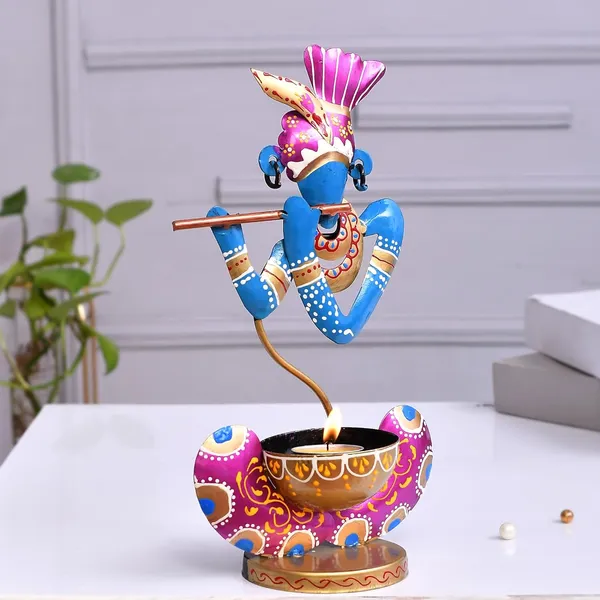 Blue_Metal_Murli_Krishna_T_Lite_Hand_Painted_For_Table_Top_Decor_Decorative_Showpiece_For_Home_Decoration