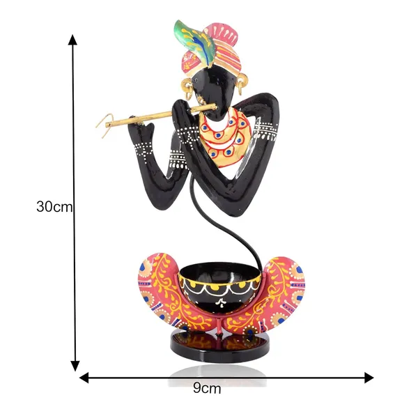 Black_Metal_Murli_Krishna_T_Lite_Hand_Painted_For_Table_Top_Decorative_Showpiece_For_Home