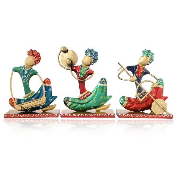 Golden_Metal_Nagpuri_Musician_For_Table_Top_Decor_Decorative_Showpiece_For_Home|Office|Gift_Item