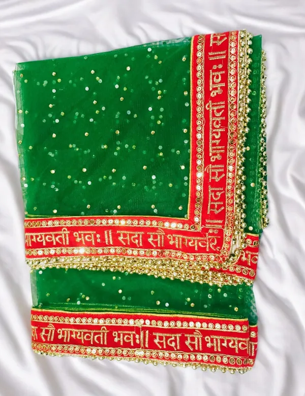 Green_Bridal_Stone_Saubhagyavati_Net_Dupatta_For_Women
