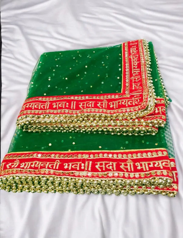 Green_Bridal_Stone_Saubhagyavati_Net_Dupatta_For_Women
