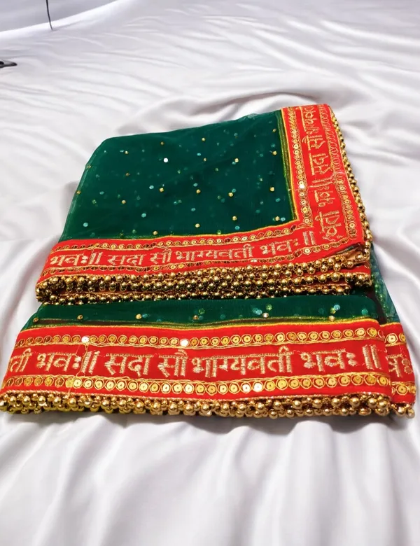 Teal_Bridal_Stone_Saubhagyavati_Net_Dupatta_For_Women