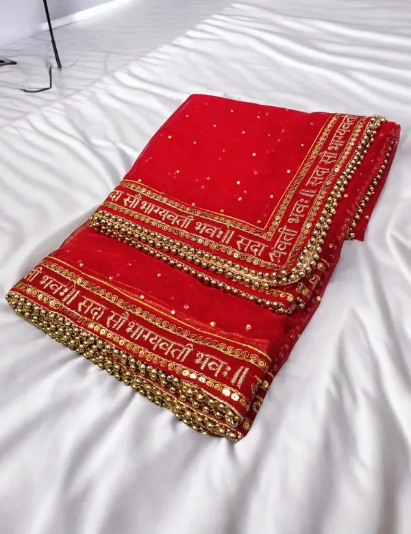 Red_Bridal_Stone_Saubhagyavati_Net_Dupatta_For_Women