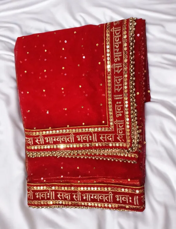 Red_Bridal_Stone_Saubhagyavati_Net_Dupatta_For_Women