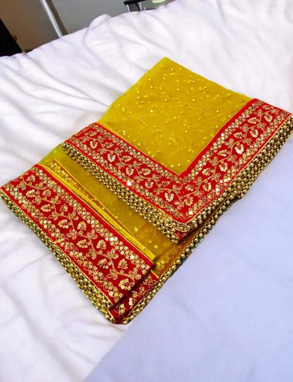 Mustard_Yellow_Heavy_Bridal_Stone_Embroidered_Border_Net_Dupatta_For_Women