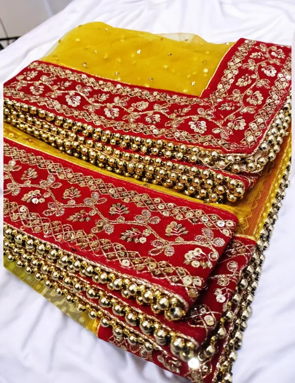 Mustard_Yellow_Heavy_Bridal_Stone_Embroidered_Border_Net_Dupatta_For_Women