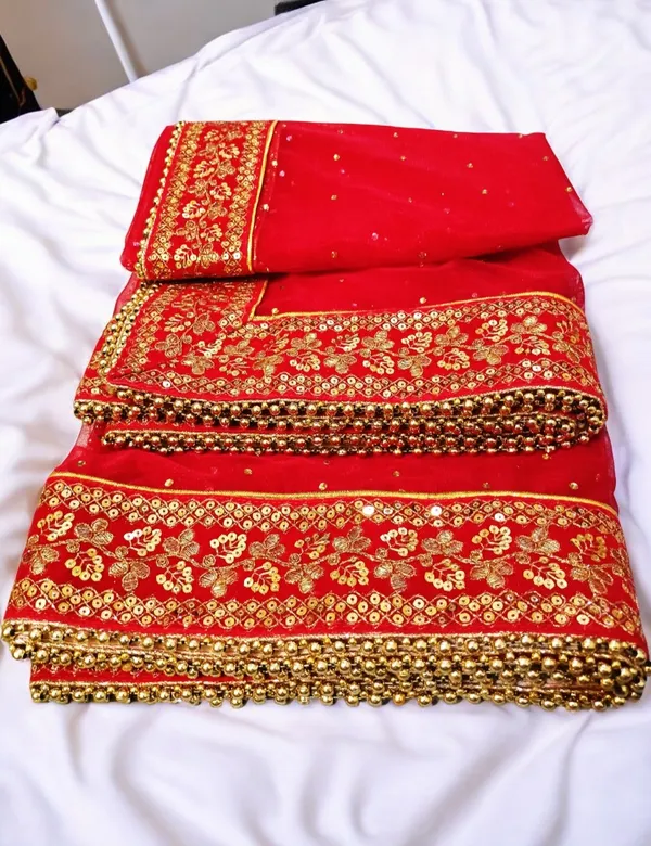 Red_Heavy_Bridal_Stone_Embroidered_Border_Net_Dupatta_For_Women