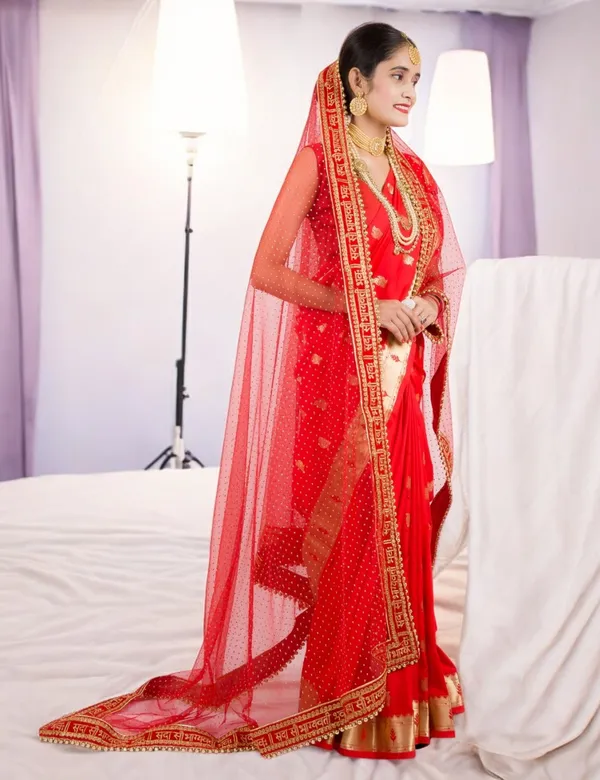 Red_Bridal_Glitter_Sada_Saubhagyavati_Net_Dupatta_For_Women