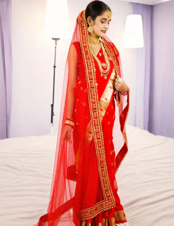 Red_Bridal_Glitter_Sada_Saubhagyavati_Net_Dupatta_For_Women