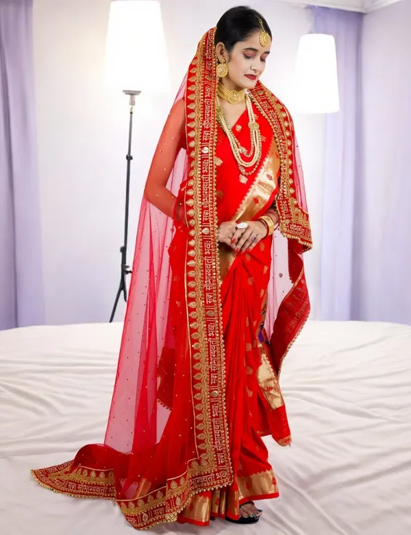 Red_Bridal_Stone_Heavy_Sada_Saubhagyavati_Net_Dupatta_For_Women