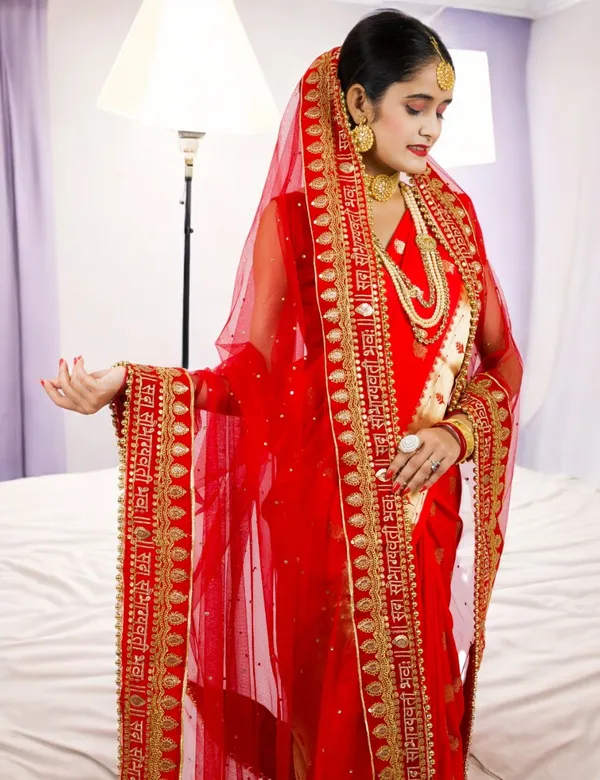 Red_Bridal_Stone_Heavy_Sada_Saubhagyavati_Net_Dupatta_For_Women