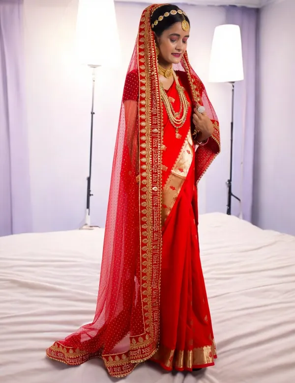 Red_Bridal_Glitter_Heavy_Sada_Saubhagyavati_Net_Dupatta_For_Women