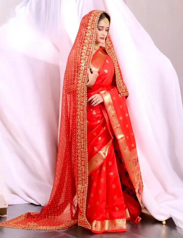 Red_Bridal_Silk_Heavy_Border_Viscose_Dupatta_With_Moti_Lace_For_Women