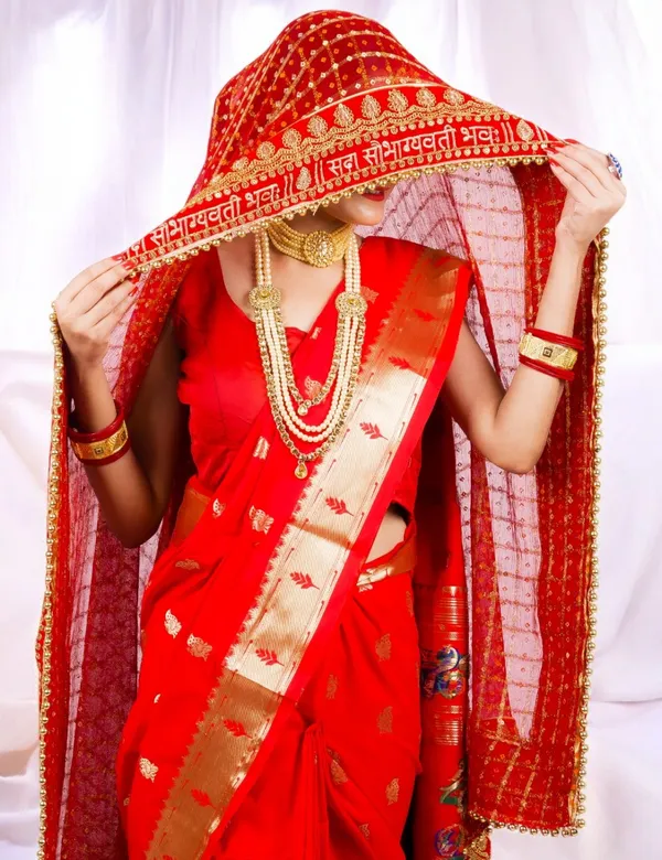 Red_Bridal_Silk_Heavy_Saubhgwati_Border_Viscose_Dupatta_With_Moti_Lace_For_Women