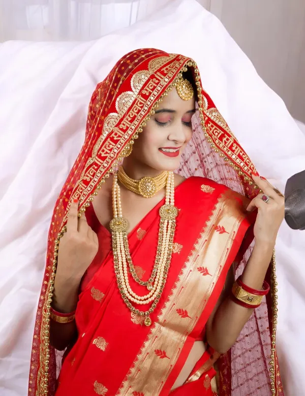 Red_Bridal_Silk_Heavy_Border_Half_Moon_Viscose_Dupatta_With_Moti_Lace_For_Women