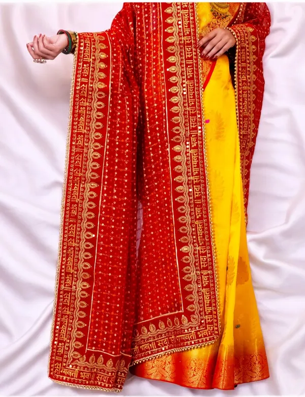 Red_Bridal_Silk_Heavy_Fancy_Saubhgwati_Border_Viscose_Dupatta_With_Moti_Lace_For_Women