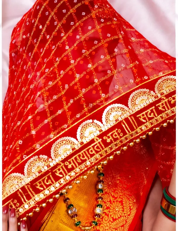 Red_Bridal_Silk_Heavy_Border_Half_Moon_Design_Viscose_Dupatta_With_Moti_Lace_For_Women
