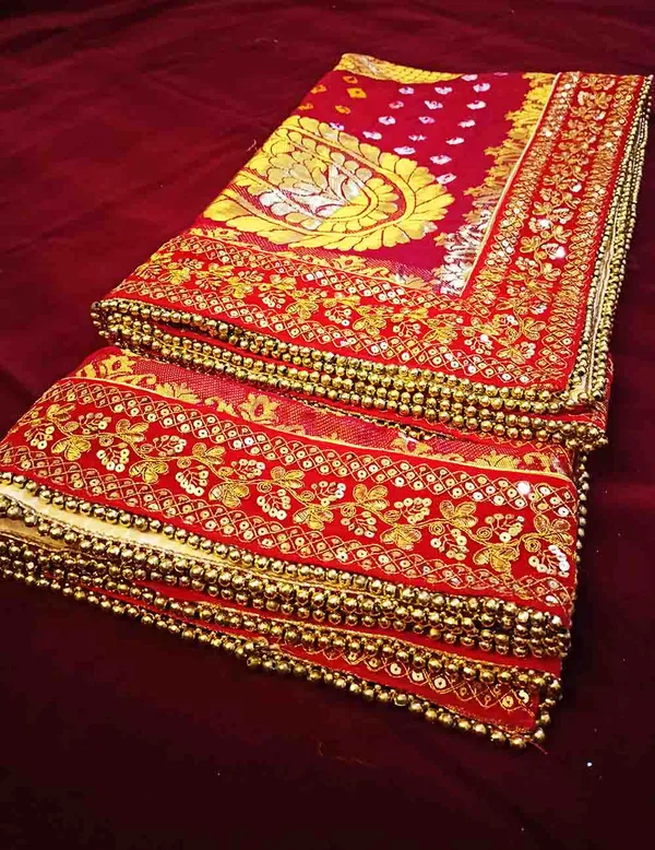 Red_Bridal_Traditional_Art_Silk_Heavy_Bandhej_Wedding_Dupatta_For_Women