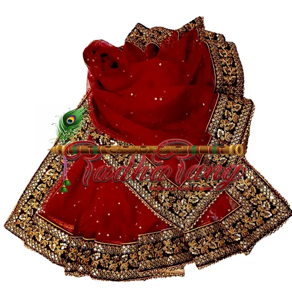 Maroon_Heavy_Bridal_Maroon_Embroidered_Border_Net_Dupatta_For_Women