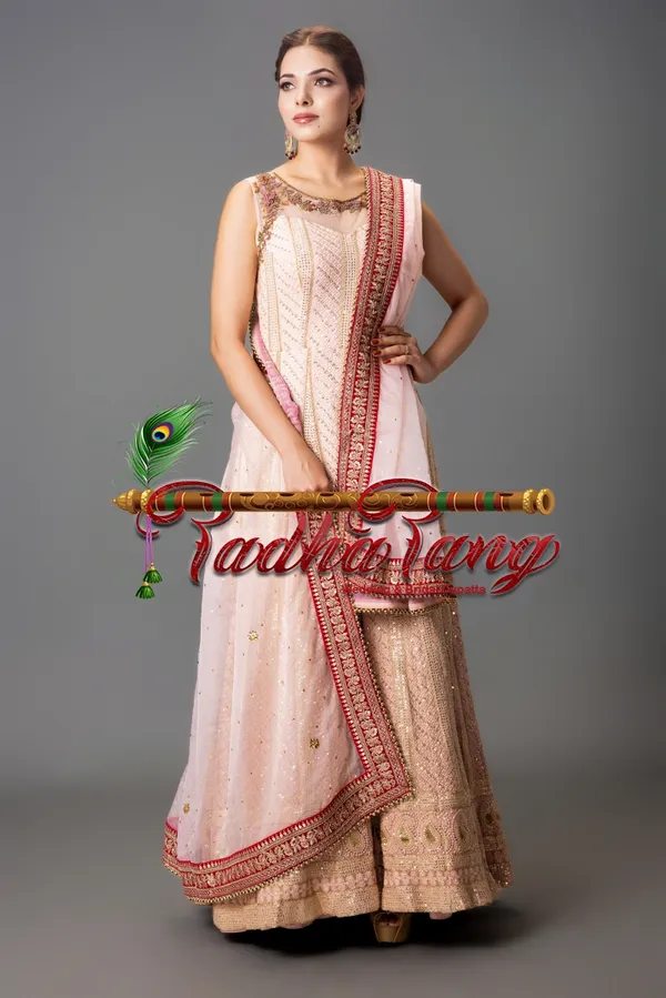 Red_Blushing_Bride_&_Net_Dupatta_For_Women