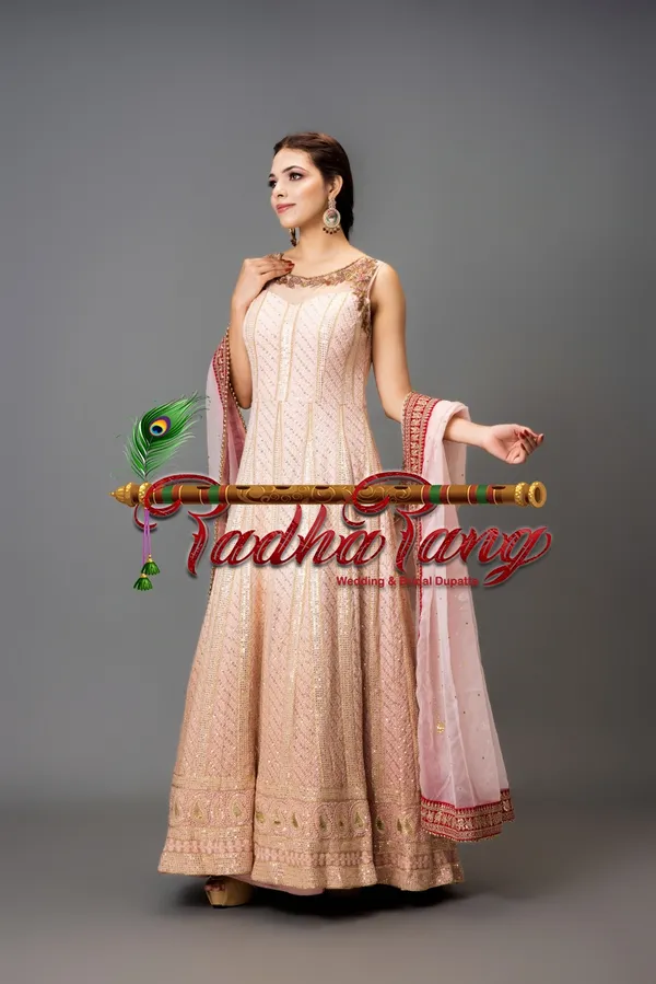 Red_Blushing_Bride_&_Net_Dupatta_For_Women