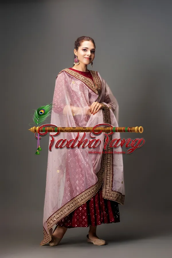 Maroon_Dulhan_Blushing_Net_Dupatta_For_Women