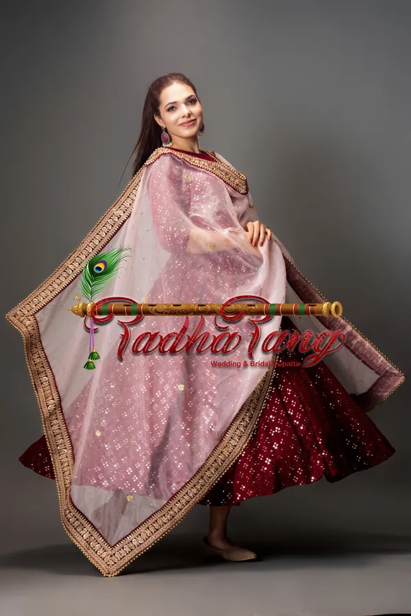 Maroon_Dulhan_Blushing_Net_Dupatta_For_Women