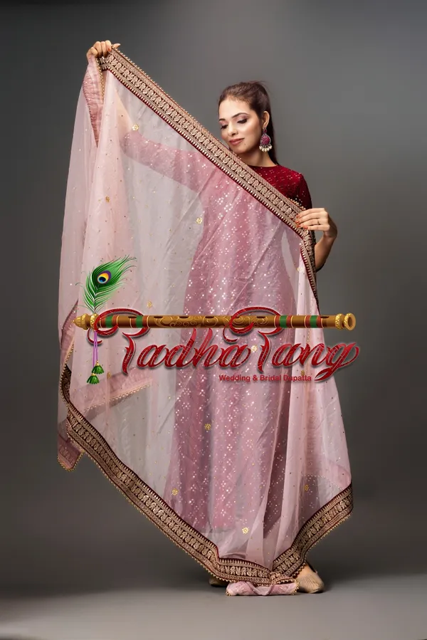 Maroon_Dulhan_Blushing_Net_Dupatta_For_Women