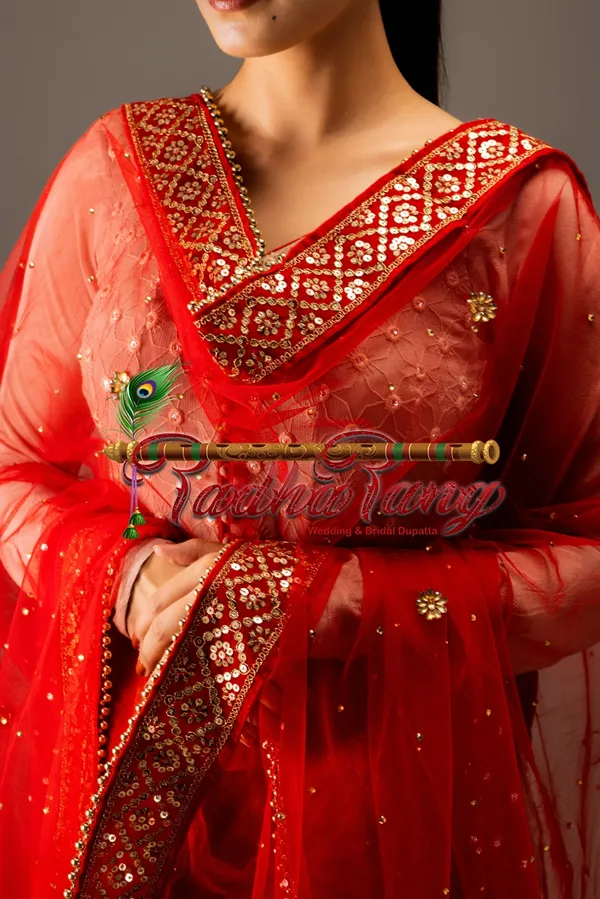 Red_Dulhan'S_Scarlet_Net_Dupatta_For_Women