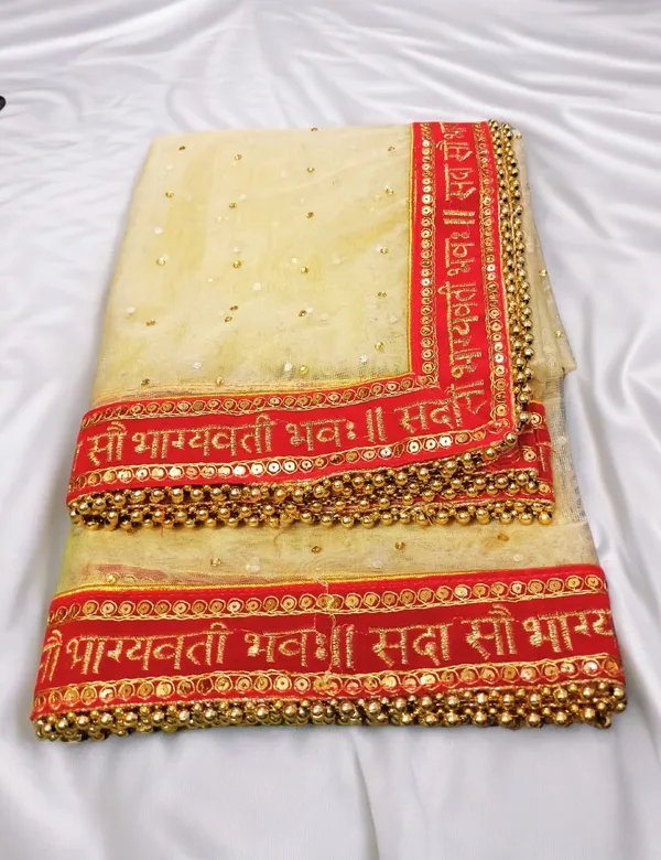 Cream_Bridal_Stone_Saubhagyavati_Net_Dupatta_For_Women
