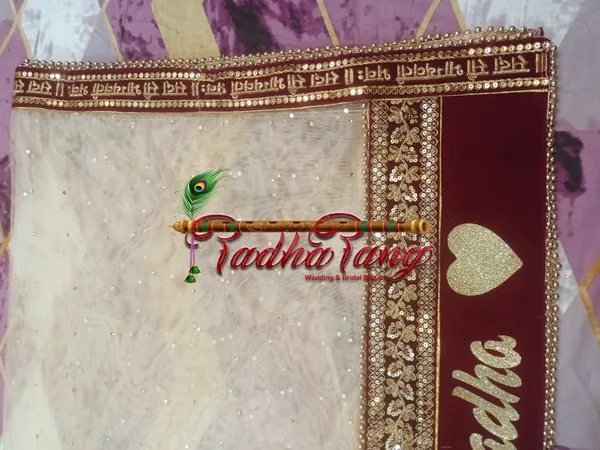 Customized_Golden_Bridal_Dupatta_with_Heavy_Lace_on_Front_with_any_text_of_your_choice