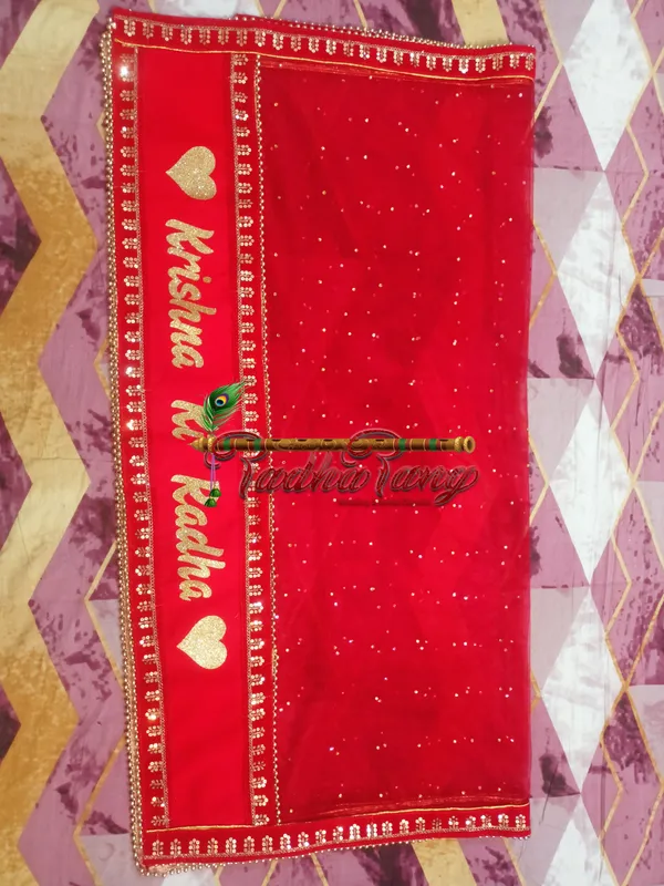 Customized__Red_Bridal_Dupatta_With_Premium_Lace_with_any_text_of_your_choice