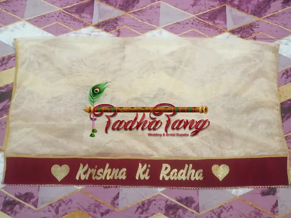 Customized_Golden_Bridal_Dupatta_with_Golden_Simple_Lace_with_any_text_of_your_choice