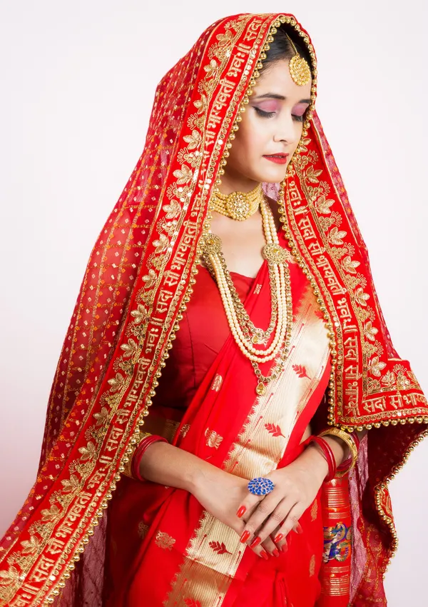 Red_Bridal_Silk_Heavy_Border_Viscose_Dupatta_With_Moti_Lace_For_Women
