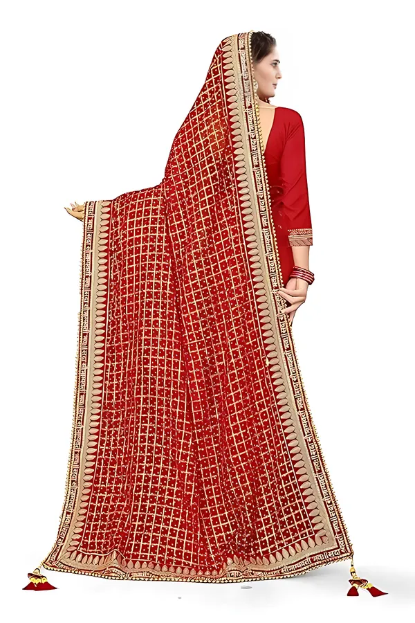 Red_Bridal_Silk_Heavy_Fancy_Saubhgwati_Border_Viscose_Dupatta_With_Moti_Lace_For_Women