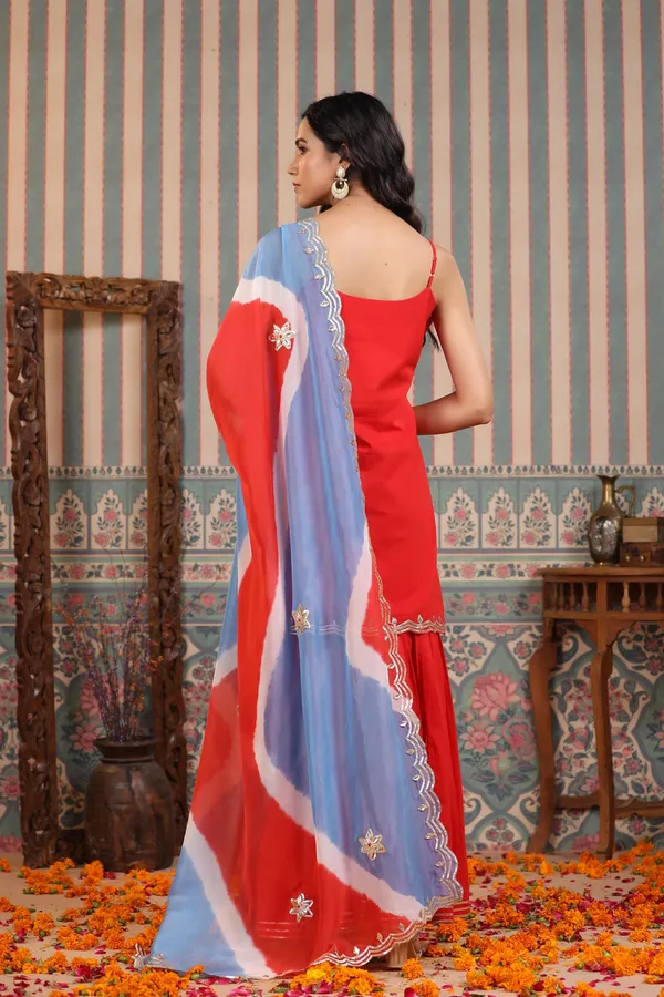 Crimson_Red_Gotapatti_Cotton_Sharara_Set_For_Women