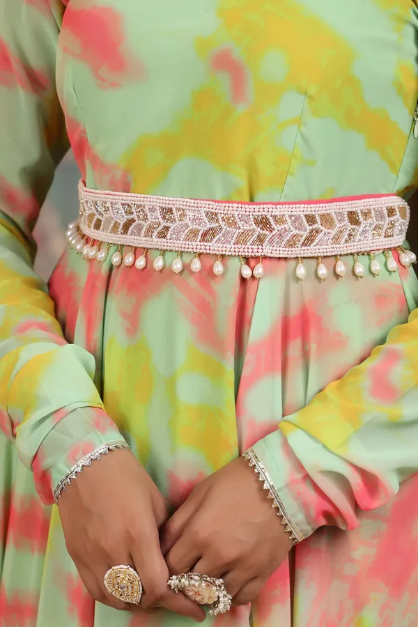 Green_Georgette_Full_Sleeves_Anarkali_Set_For_Women