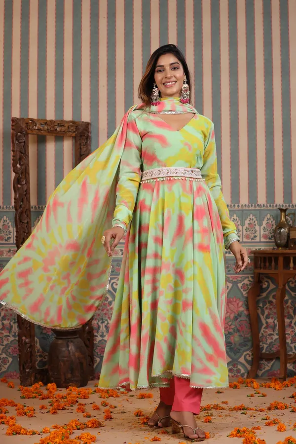 Green_Georgette_Full_Sleeves_Anarkali_Set_For_Women