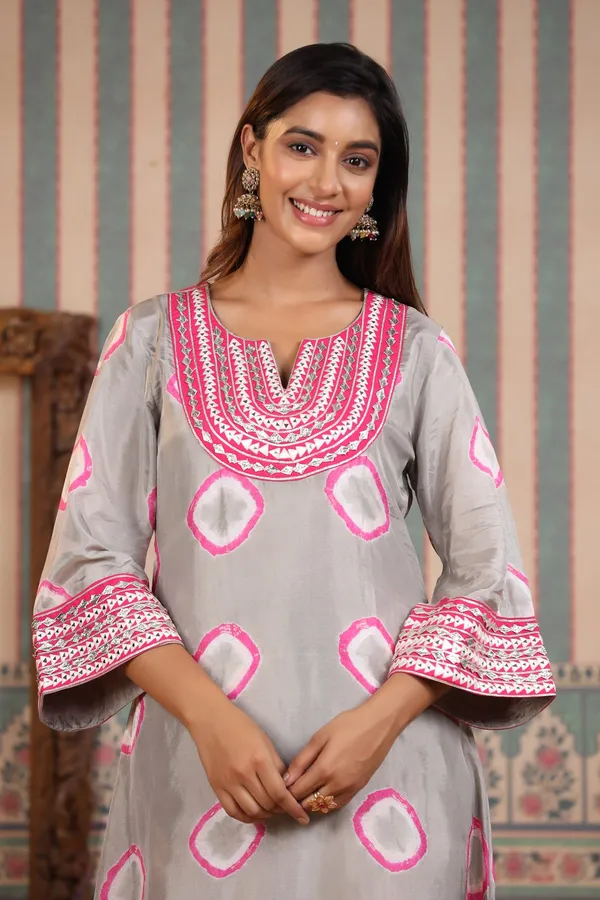 Steel_Grey_Embroidered_Organza_Suit_Set_For_Women