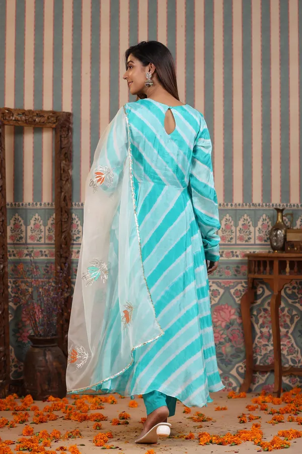Aqua_Green_Umbrella_Tie_And_Dye_Muslin_Suit_Set_For_Women