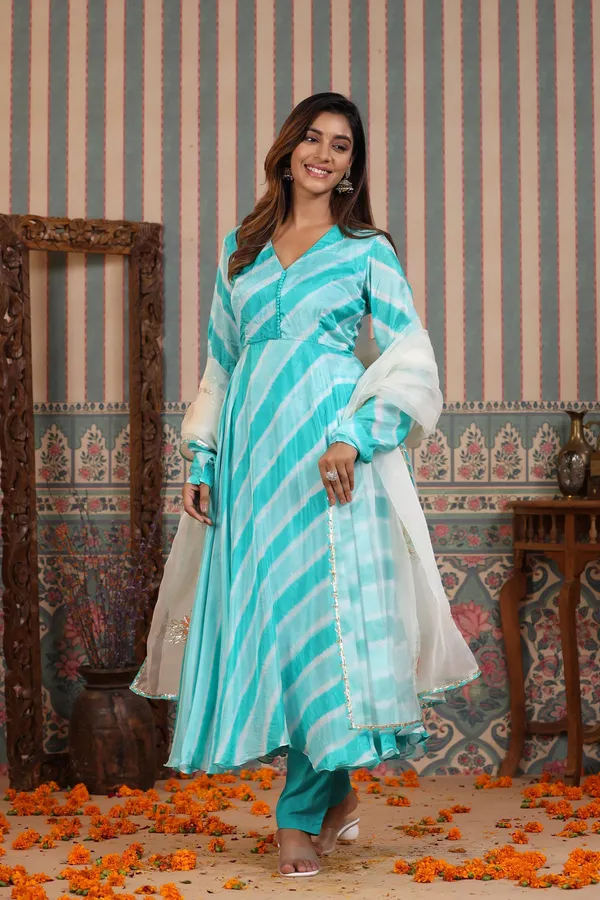 Aqua_Green_Umbrella_Tie_And_Dye_Muslin_Suit_Set_For_Women