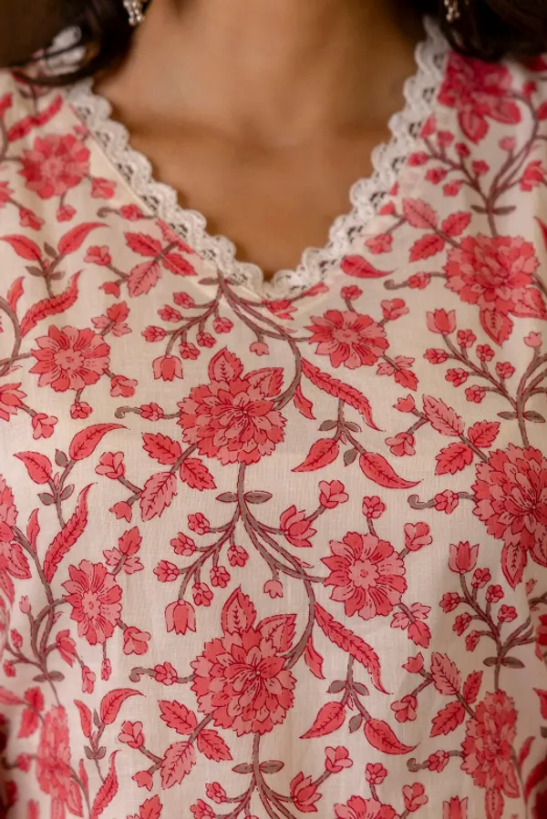 Pink_Floral_Printed_Regular_Pure_Cotton_Kurta_With_Palazzos_&__Dupatta_For_Women