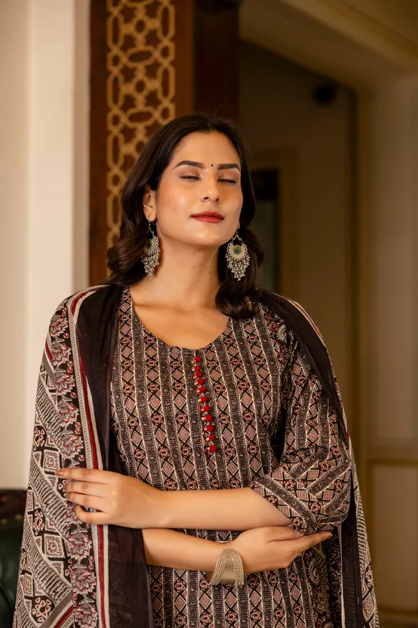 Grey_Printed_Regular_Pure_Cotton_Kurta_With_Palazzos_&__Dupatta_For_Women