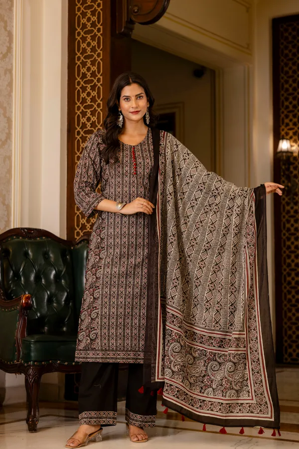 Grey_Printed_Regular_Pure_Cotton_Kurta_With_Palazzos_&__Dupatta_For_Women