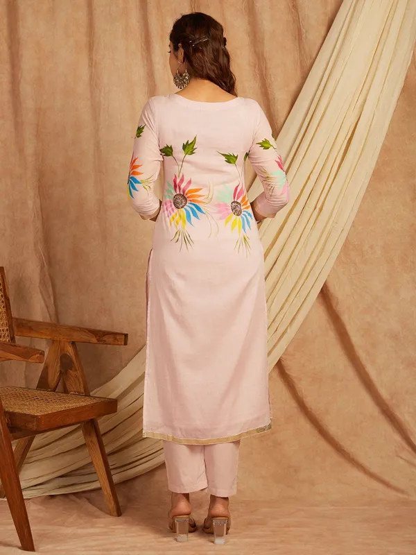 Pink_Floral_Printed_Round_Neck_Pure_Cotton_Straight_Kurta_With_Palazzos_&_Dupatta_For_Women