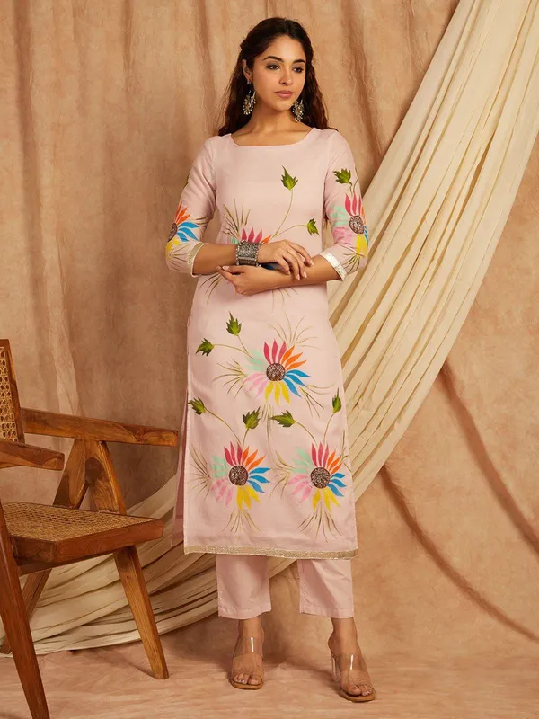 Pink_Floral_Printed_Round_Neck_Pure_Cotton_Straight_Kurta_With_Palazzos_&_Dupatta_For_Women