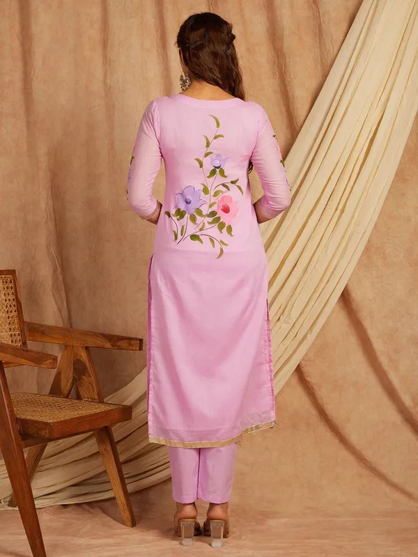 Purple_Floral_Printed_Regular_Pure_Cotton_Kurta_With_Palazzos_&__Dupatta_For_Women