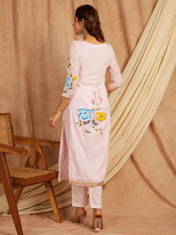 Pink_Floral_Printed_Regular_Pure_Cotton_Kurta_With_Palazzos_&__Dupatta_For_Women
