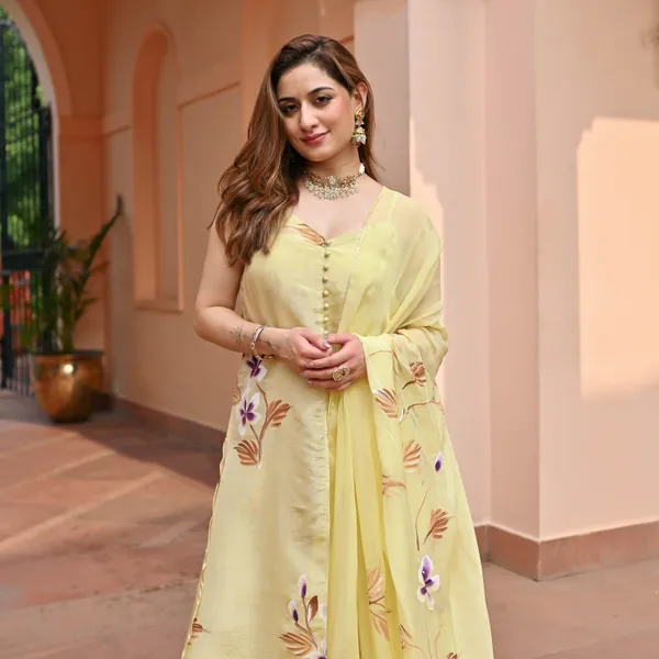 Yellow_Floral_Printed_Shoulder_Straps_Straight_Kurta_With_Palazzos_&_Dupatta_For_Women